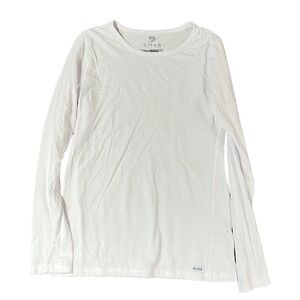 Adar Shirt Womens Small‎ White Long Sleeve Crew Neck Light Weight EUC